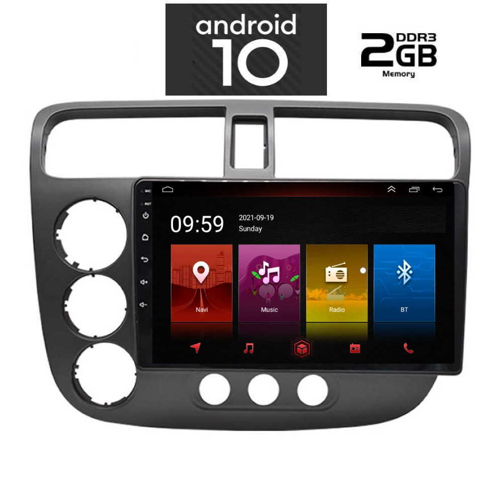 IQ-AN X4773_GPS (9inc). OEM HONDA CIVIC 4D mod. 2001-2006