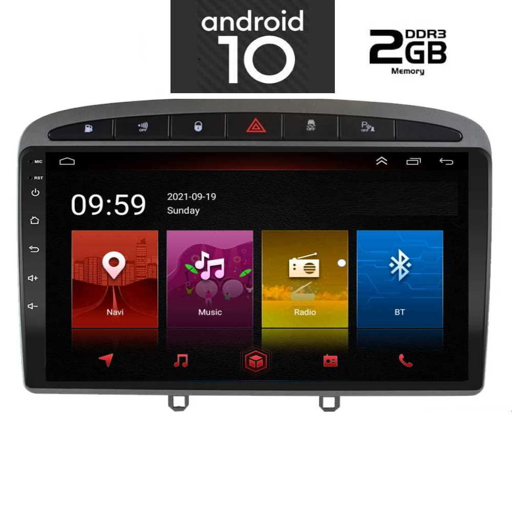 IQ-AN X4883_GPS (9inc). OEM PEUGEOT 308 mod. 2007-2012