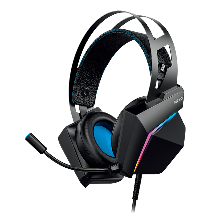 NOD CHAOS Gaming headset με εύκαμπτο μικρόφωνο και RGB LED φωτισμό.