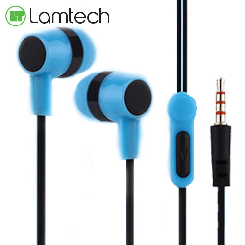 LAMTECH HANDSFREE WITH MIC 3,5MM JACK BLUE