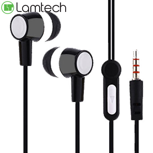 LAMTECH HANDSFREE WITH MIC 3,5MM JACK BLACK