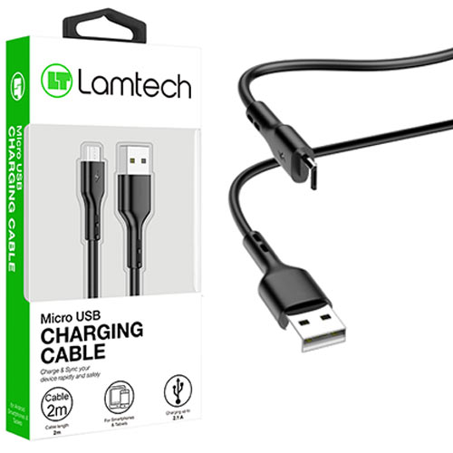 LAMTECH DATACABLE MICRO USB 2m BLACK