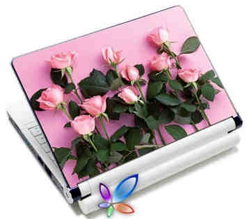 LAMTECH 9.2'-12.4' LAPTOP SKIN PINK ROSES