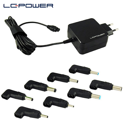 LC-POWER UNIVERSAL MULTI RANGE NOTEBOOK ADAPTER 45W 19-19,5V/1,58-2,37A/10 TIPS