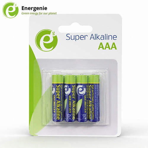 ENERGENIE ALKALINE AAA BATTERIES 4-PACK