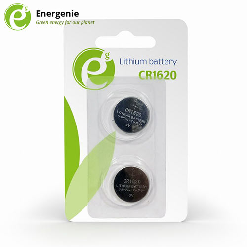 ENERGENIE BUTTON CELL CR1620 2-PACK