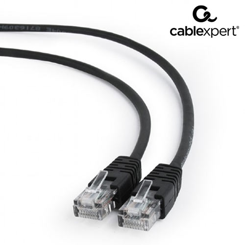 CABLEXPERT UTP PATCH CORD CAT5e BLACK 0,5M