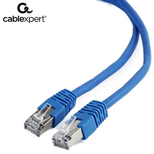 CABLEXPERT FTP CAT6 PATCH CORD BLUE SHIELDED 0,5M