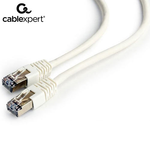 CABLEXPERT FTP CAT6 UTP PATCH CORD SHIELDED WHITE 0.25M