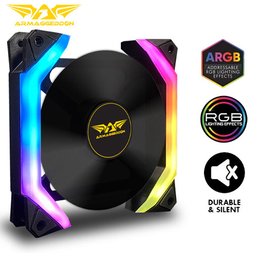 ARMAGGEDDON ARGB LIGHT PC COOLING FAN 14CM