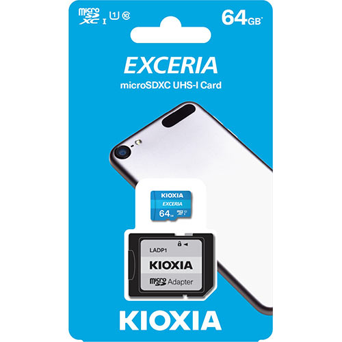 KIOXIA MICRO SD 64GB WITH ADAPTER UHS I U1 (M203)