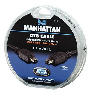 391146 . Manhattan καλώδιο Mini-USB B OTG M/M 1.8m