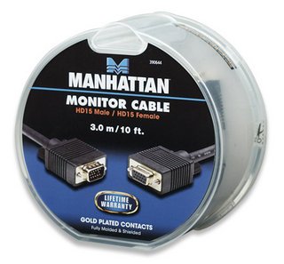 390644 . Manhattan καλώδιο VGA M/F 3m