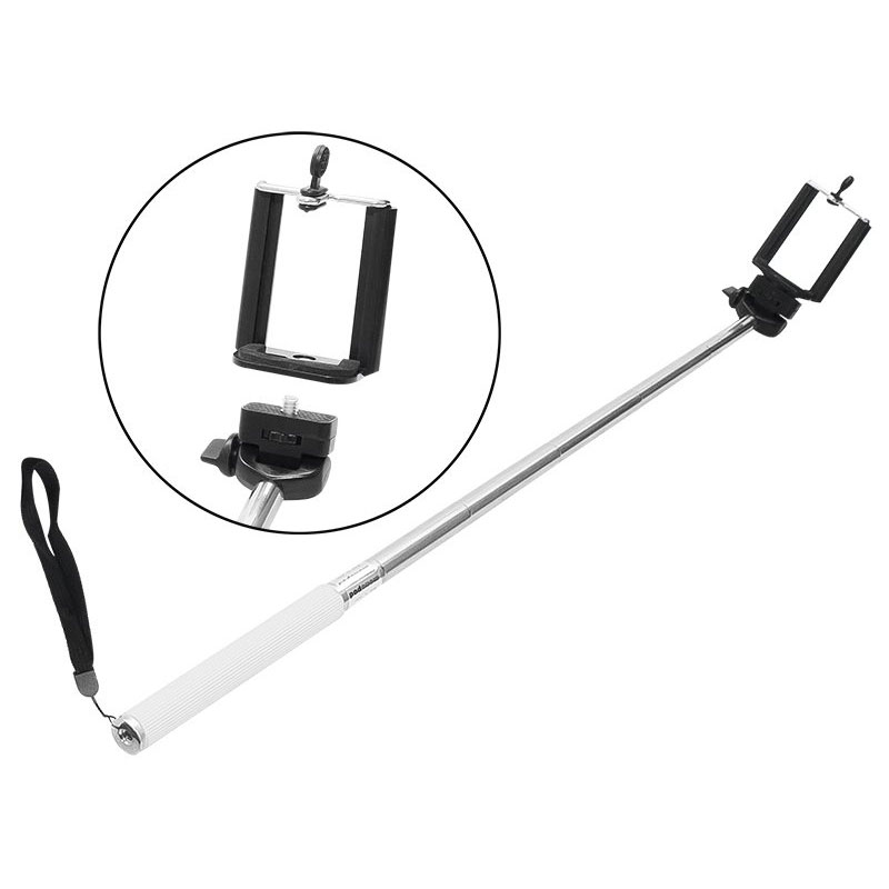 DM-79-105 . Selfie Stick με Τηλεκοντρόλ Bluetooth Λευκό