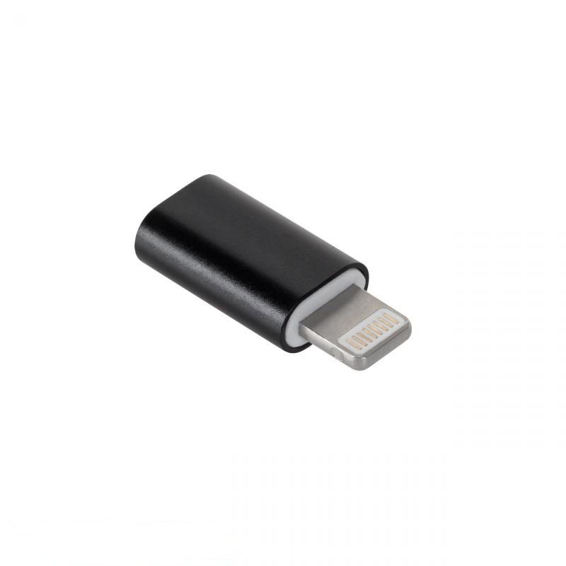 ML-0851B . Αντάπτορας MicroUSB σε Lightning Port (iPhone) Μαύρος