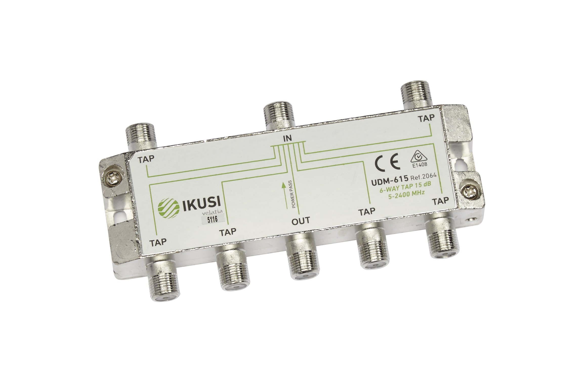 IKU-2064 . UDM-615 6WAY TAP 15dB 5-2400MHz