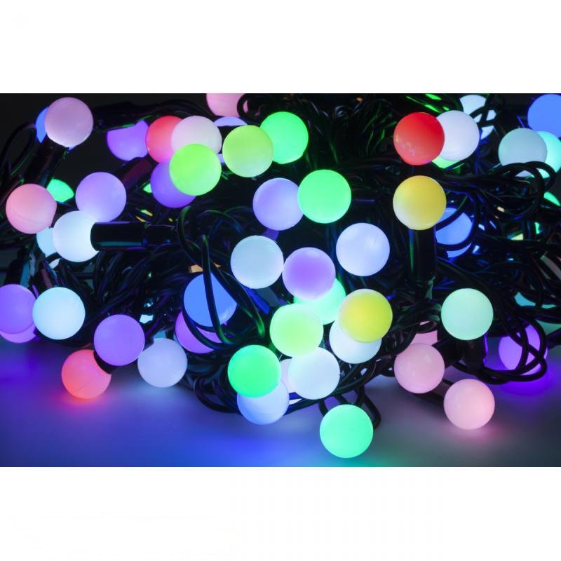 DM-0411-L . Χριστουγεννιάτικα LED RGB 10m Πολύχρωμα Επεκτάσιμα