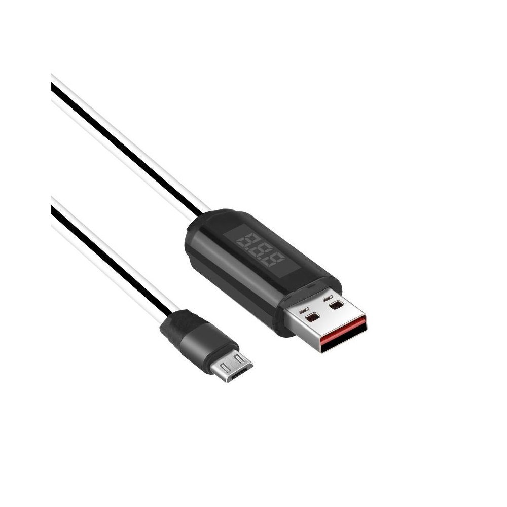 H-2967 . Καλωδιο USB - MicroUSB με Οθονη 1.2m HOCO U29 Λευκό