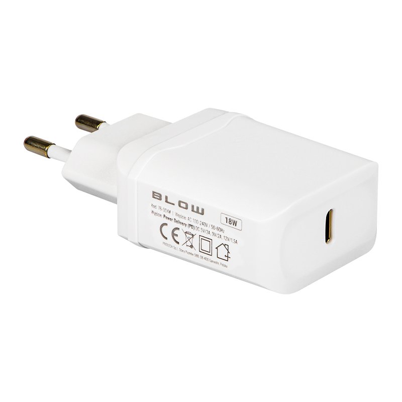 DM-76-004 . Φορτιστής με υποδοχή USB-C PD3.0 18W BLOW