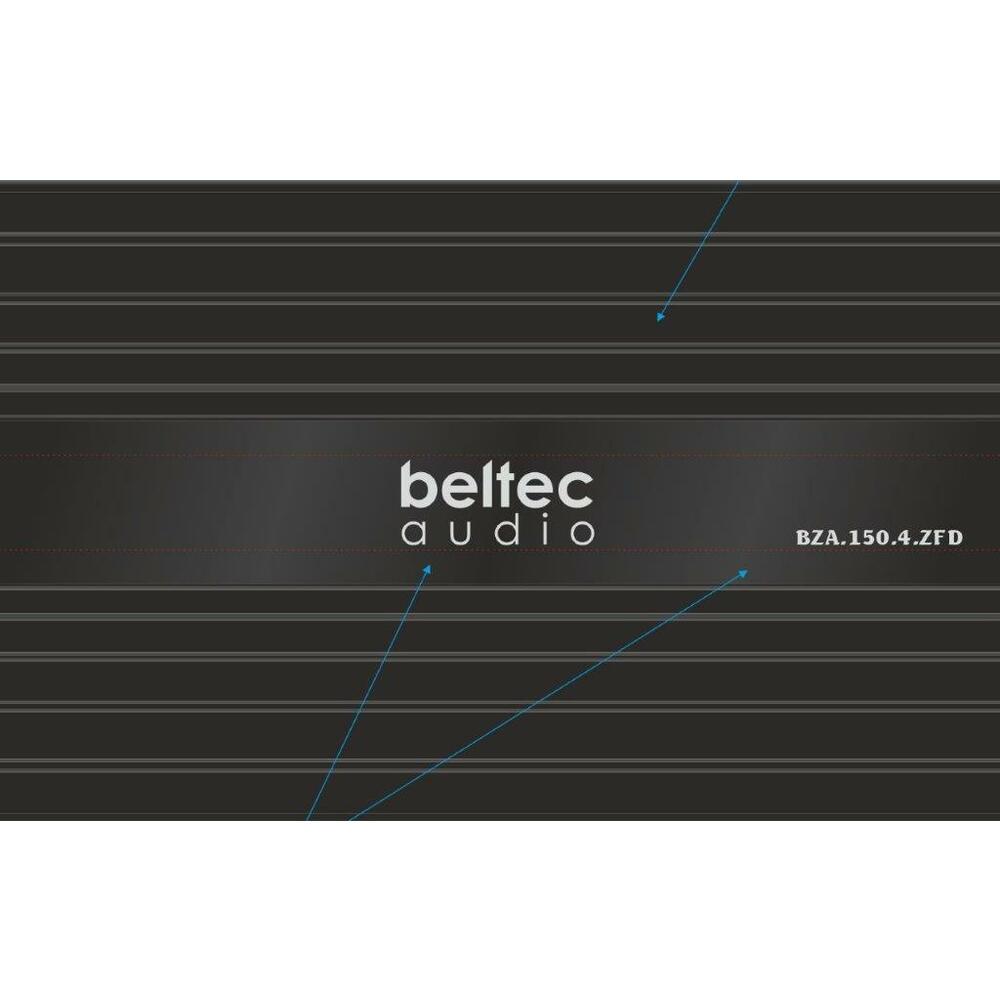 Beltec Audio Bza.150.4zfd. 150w X4ch 4ohms Stereo 14,4v Input250w X4ch 2ohms Stereo 14,4v Input500w X2ch 4ohms Stereo 14,4v Input