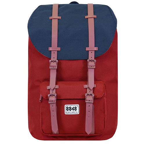 8848 TRAVEL BACKPACK 15,6' UNISEX WATERPROOF BURGUNDY BLUE