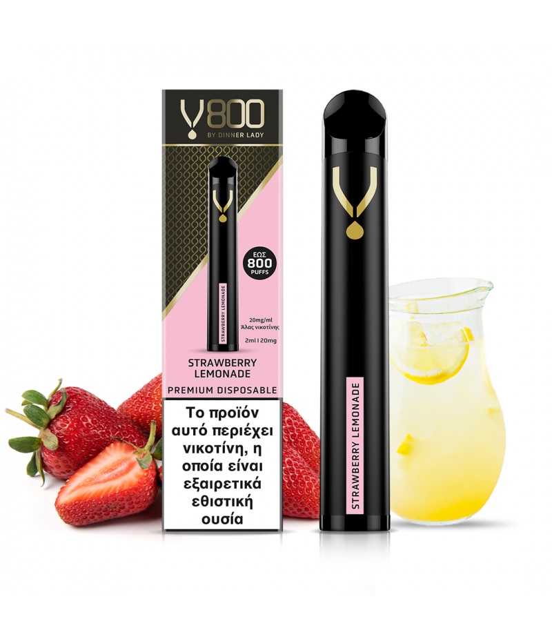 Dinner Lady V800 Disposable Strawberry Lemonade 20mg 2ml