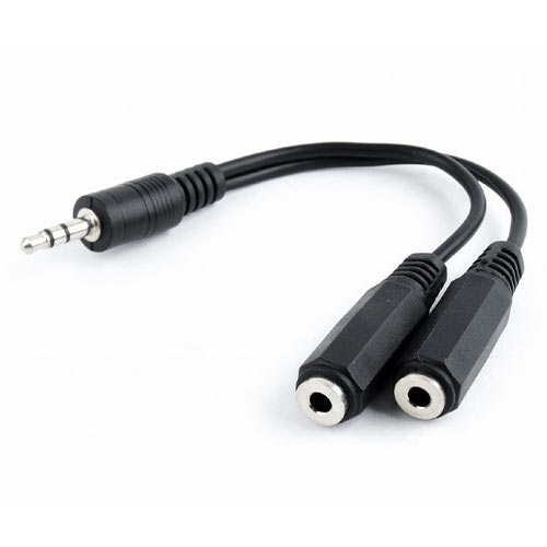 CABLEXPERT 3,5MM AUDIO SPLITTER CABLE 10CM BLACK