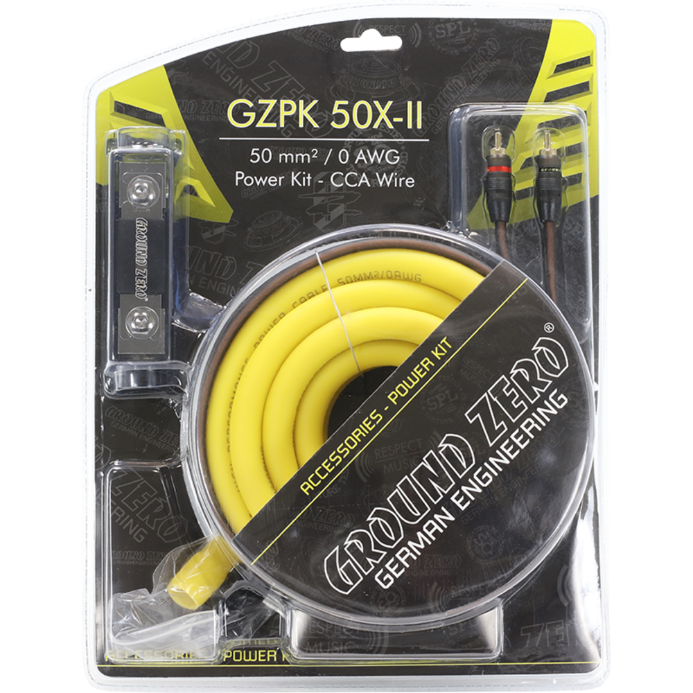 Ground Zero Gzpk 50x-ii High-Quality 50 mm² / 0awg cca Cable kit Άμεση Παράδοση
