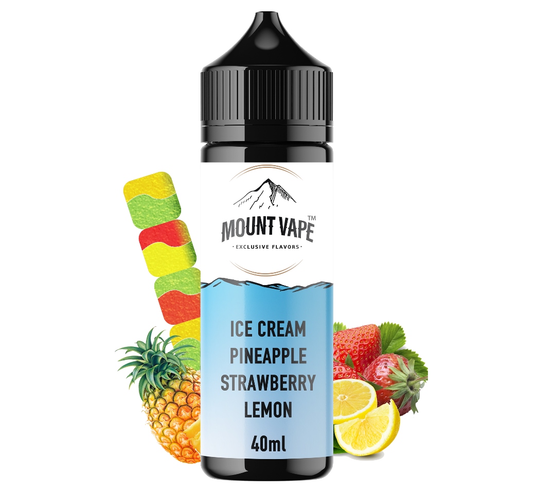 Mount Vape Flavorshot Ice Cream Pineapple Strawberry Lemon 40ml/120ml