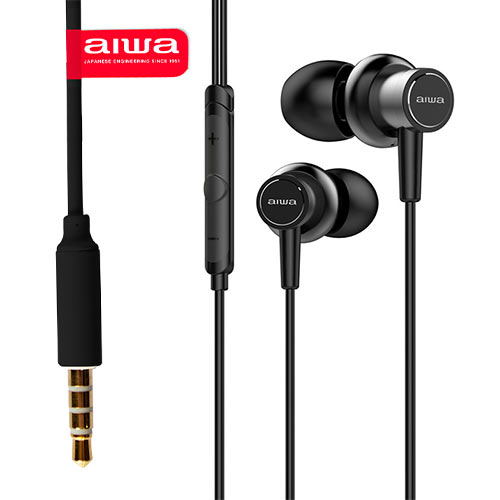 AIWA HI-RES 3,5MM IN-EARPHONE BLACK DIAMOND