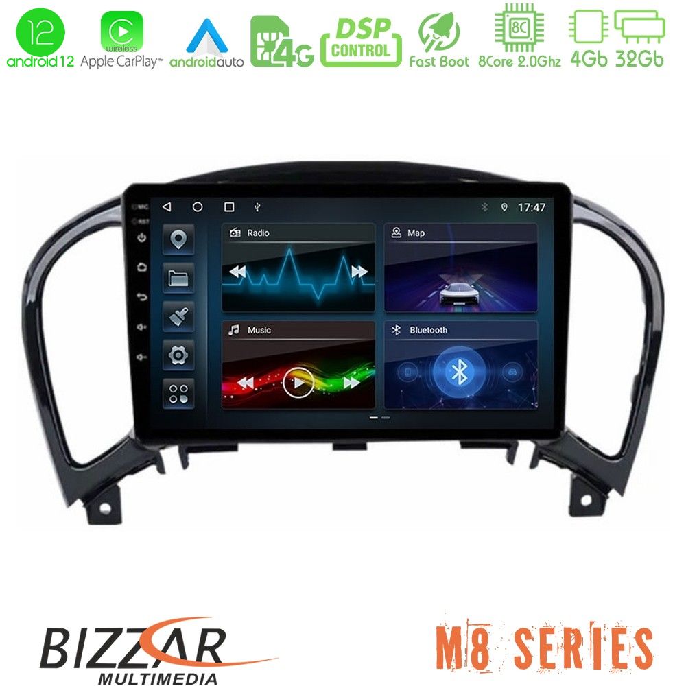 Bizzar m8 Series Nissan Juke 8core Android12 4+32gb Navigation Multimedia Tablet 9