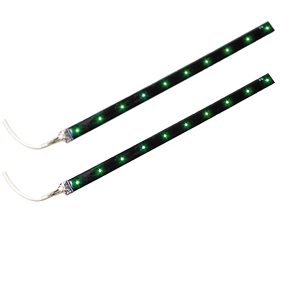 L7348.6 ΤΑΙΝΙΑ ΜΕ 15 LED ΕΥΚΑΜΠΤΗ FLEX STRIP 40 CM 12V ΠΡΑΣΙΝΟ 2ΤΕΜ