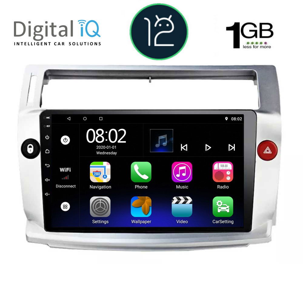 DIGITAL IQ RTB 1084_GPS (9inc) MULTIMEDIA TABLET OEM CITROEN C4 mod. 2004-2011