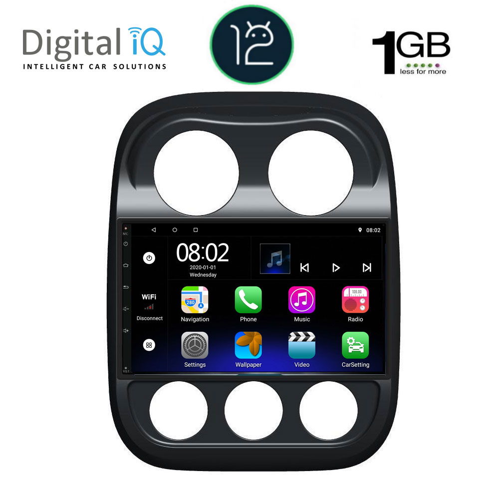 DIGITAL IQ RTB 1277_GPS (10inc) MULTIMEDIA TABLET OEM JEEP COMPASS - PATRIOT mod. 2007-2016