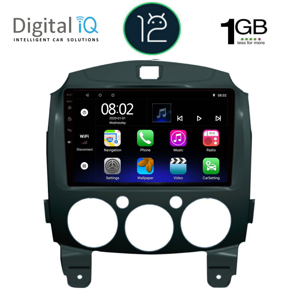 DIGITAL IQ RTB 1361_GPS (9inc) MULTIMEDIA TABLET OEM MAZDA 2 mod. 2007-2014