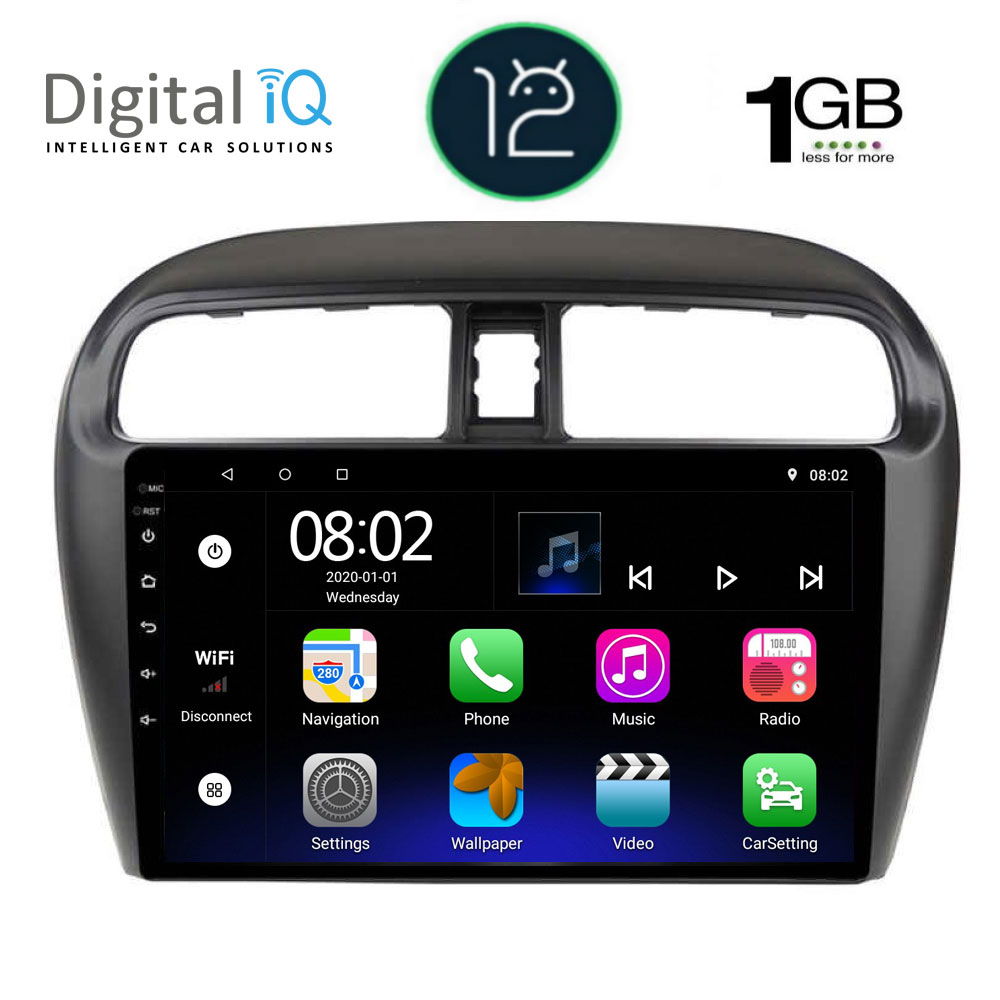 DIGITAL IQ RTB 1448_GPS (9inc) MULTIMEDIA TABLET OEM MITSUBISHI SPACESTAR mod. 2013-2020