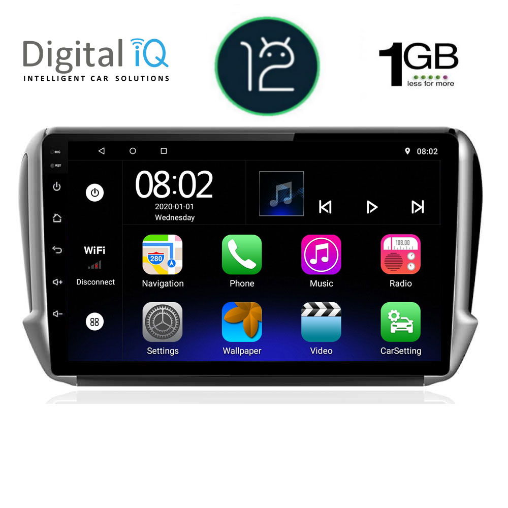 DIGITAL IQ RTB 1508_GPS (10inc) MULTIMEDIA TABLET OEM PEUGEOT 208-2008 mod. 2012-2021