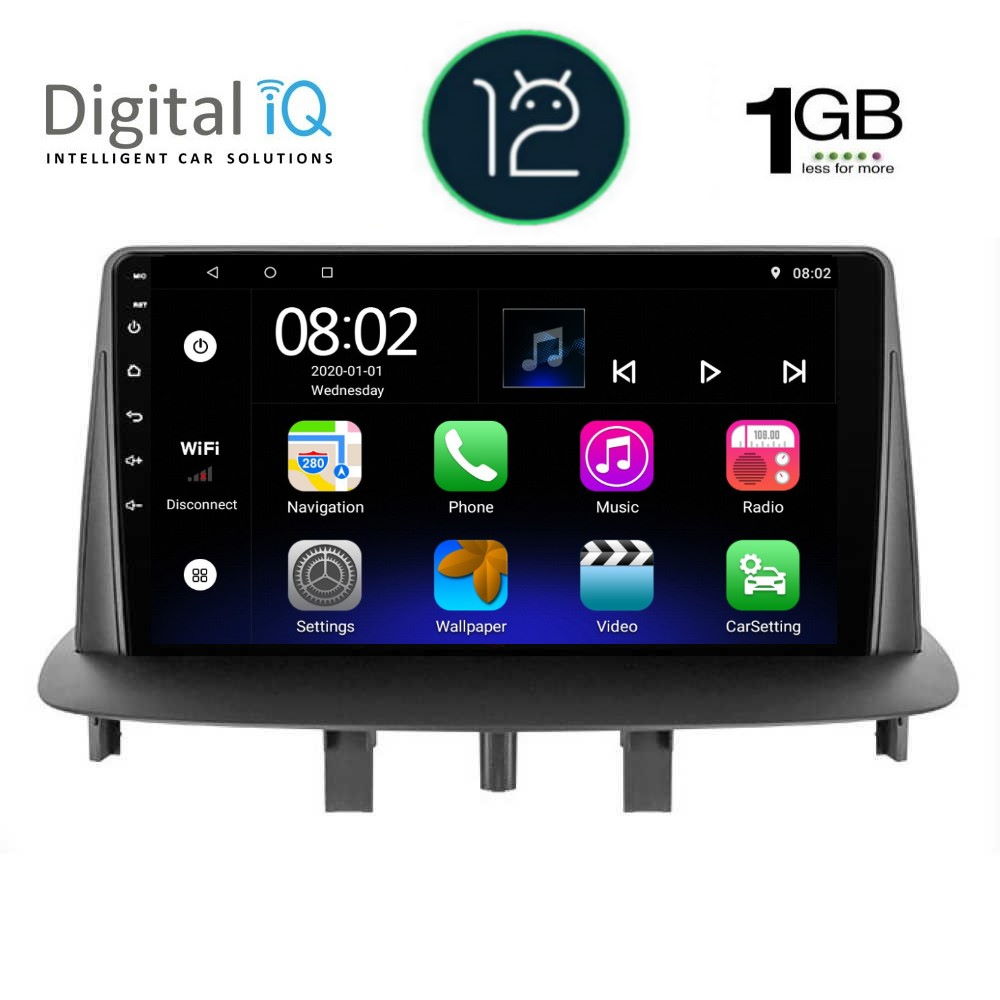 DIGITAL IQ RTB 1556_GPS (9inc) MULTIMEDIA TABLET OEM RENAULT MEGANE 3 mod. 2009-2016