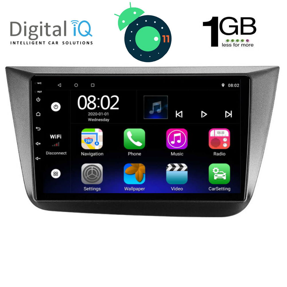 DIGITAL IQ RTB 1570_GPS (9inc) MULTIMEDIA TABLET OEM SEAT ALTEA mod. 2004-2015