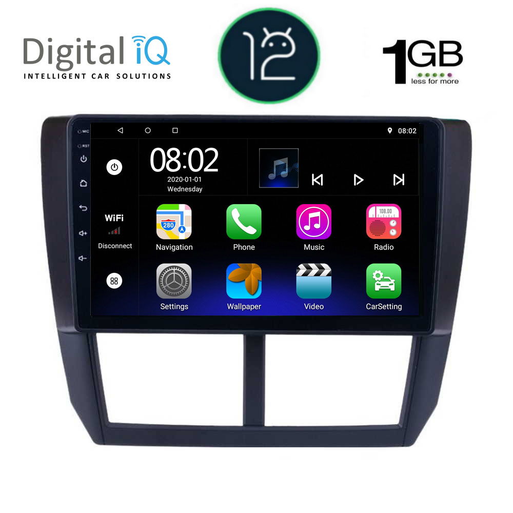 DIGITAL IQ RTB 1662_GPS (9inc) MULTIMEDIA TABLET OEM SUBARU FORESTER - IMPREZA - XV mod. 2008-2013