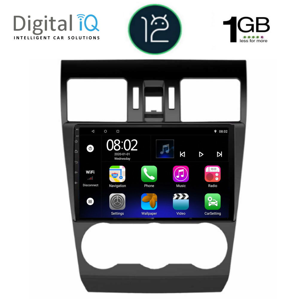 DIGITAL IQ RTB 1663_GPS (9inc) MULTIMEDIA TABLET OEM SUBARU FORESTER - IMPREZA - XV mod. 2013-2019