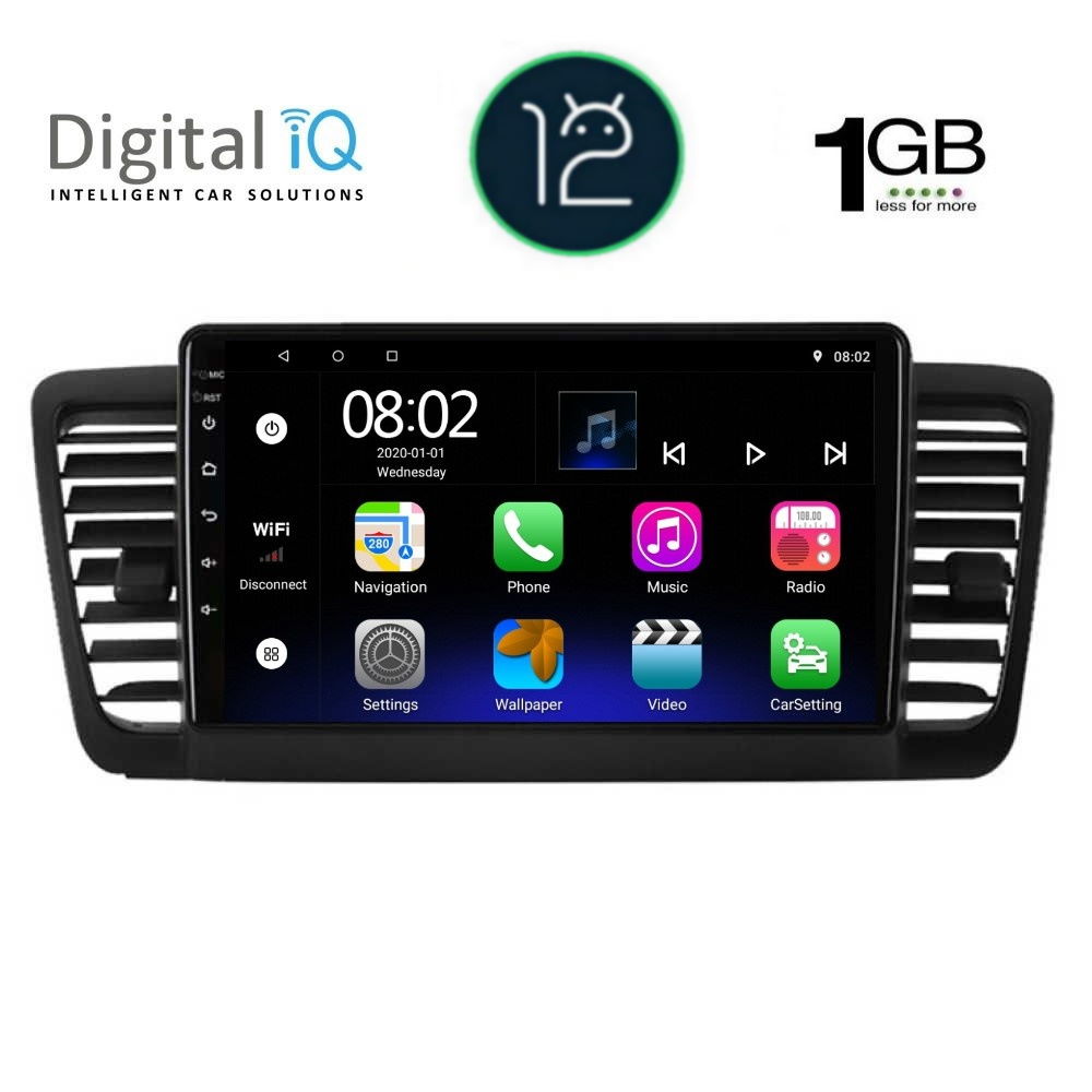 DIGITAL IQ RTB 1665_GPS (9inc) MULTIMEDIA TABLET OEM SUBARU LEGACY - OUTBACK mod. 2002-2008