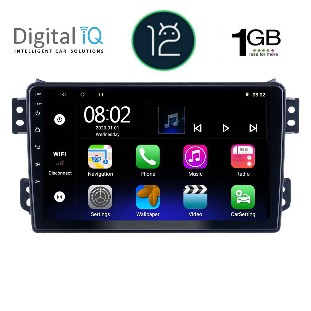 DIGITAL IQ RTB 1682_GPS (9inc) MULTIMEDIA TABLET OEM OPEL AGILA - SUZUKI SPLASH mod. 2008&gt;