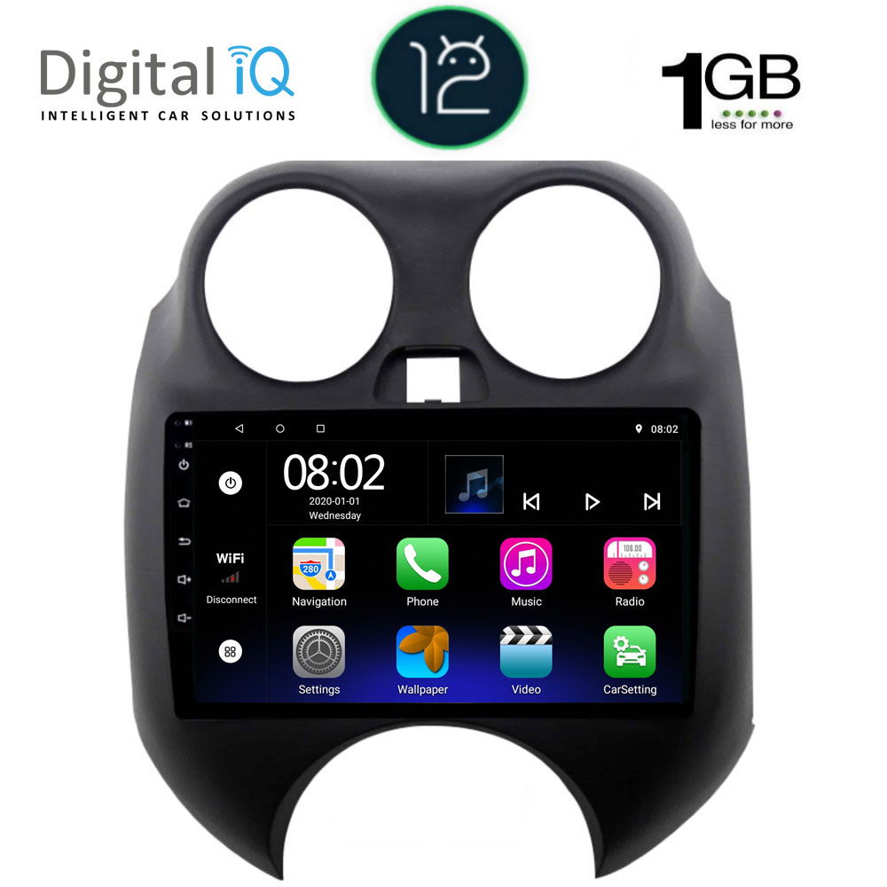 DIGITAL IQ RTB 1459_GPS (9inc) MULTIMEDIA TABLET OEM NISSAN MICRA mod. 2010-2014