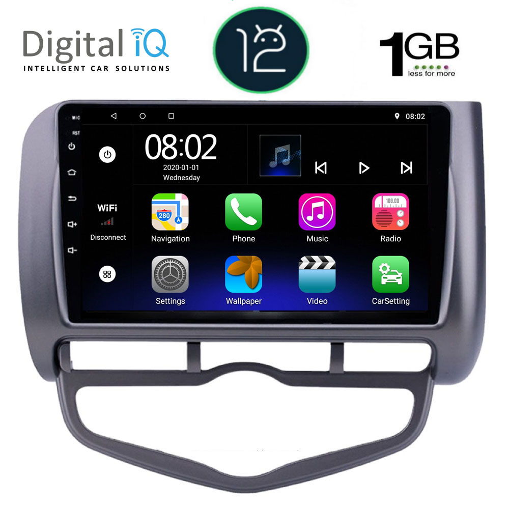 DIGITAL IQ RTB 1210_GPS CLIMA (9inc) MULTIMEDIA TABLET OEM HONDA JAZZ mod. 2002-2008