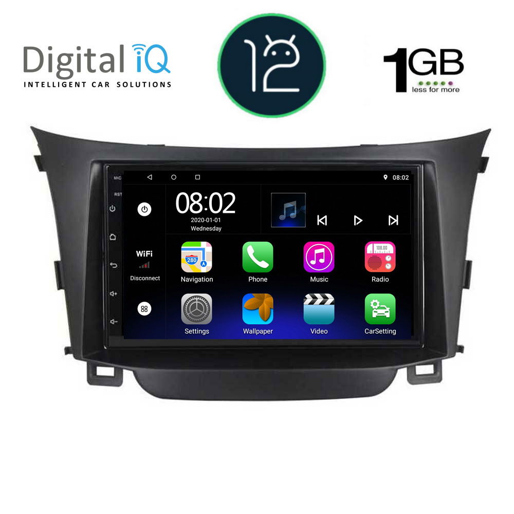 DIGITAL IQ RTB 1232_GPS (9inc) MULTIMEDIA TABLET OEM HYUNDAI i30 mod. 2012-2017