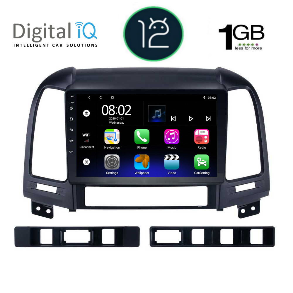 DIGITAL IQ RTA 1239_GPS (9inc) MULTIMEDIA TABLET OEM HYUNDAI SANTA FE mod. 2005-2013