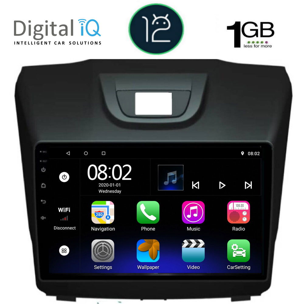 DIGITAL IQ RTB 1255_GPS (9inc) MULTIMEDIA TABLET OEM ISUZU DMAX mod. 2012-2020