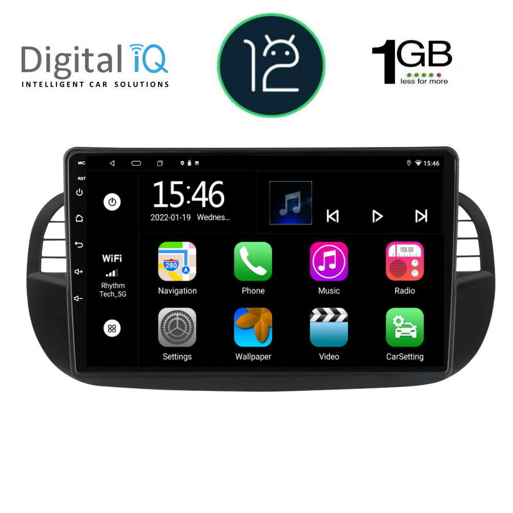 DIGITAL IQ RTA 1130_GPS (9inc) MULTIMEDIA TABLET OEM FIAT 500 mod. 2007-2015