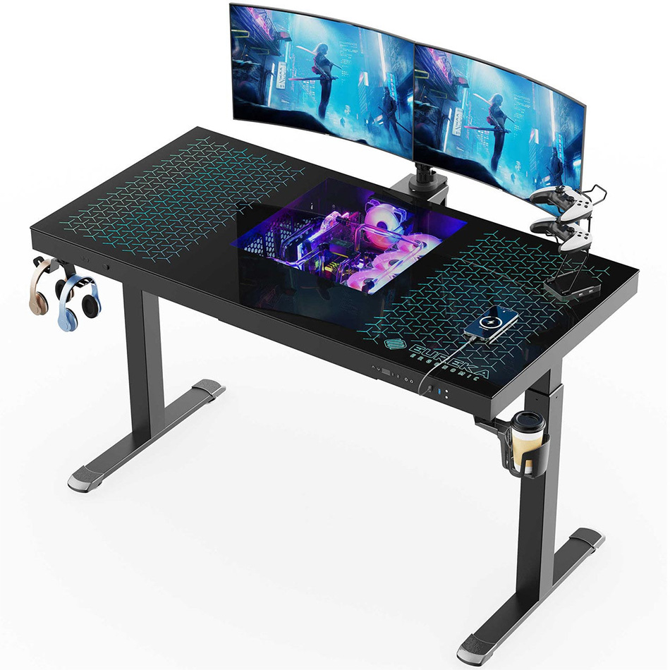 Gaming Γραφείο - Eureka Ergonomic® ERK-GD-I55-B 140x70x76,5cm